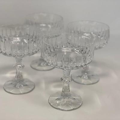 Set of 4 Vintage Crystal Sherbert Glasses