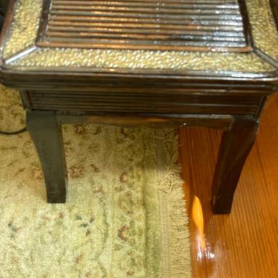 Vintage Three Piece Asian Rattan/Bamboo Nesting Tables