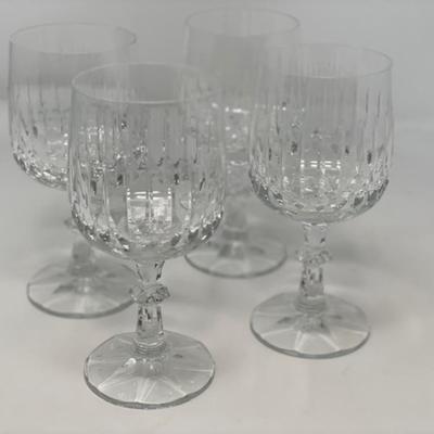 Set of 4 Vintage Crystal Water Goblets