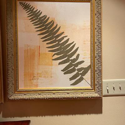 Three Piece Framed Fern Collaboration with Gold Frames