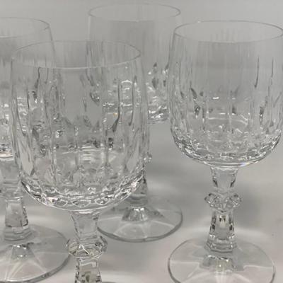 Set of 4 Vintage Crystal Wine Glasses