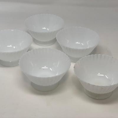 1930's MacBeth Evans Petalware Set of 5 Dessert Bowls 4.25"