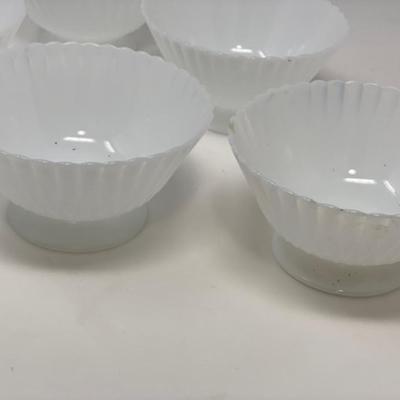 1930's MacBeth Evans Petalware Set of 5 Dessert Bowls 4.25"