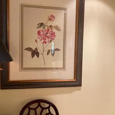 Two Pretty Framed Flower Pieces