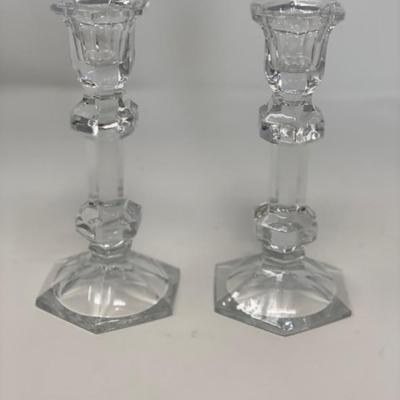 Set of 2 Crystal Candleholder 7.25"