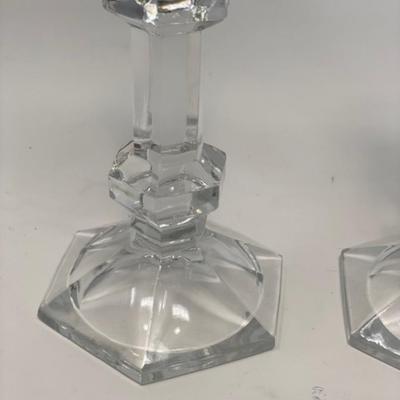 Set of 2 Crystal Candleholder 7.25"
