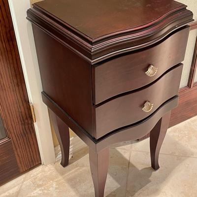 Vintage Solid Wood Two Drawer End Table