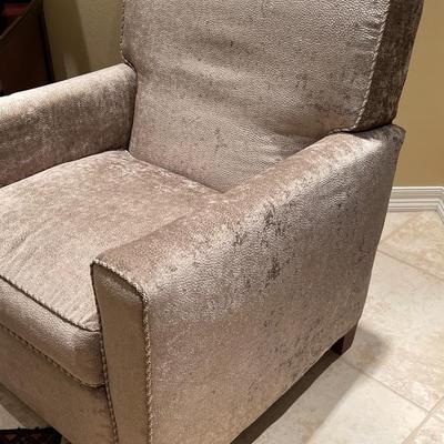 Two Vintage Crushed Velvet Recliners