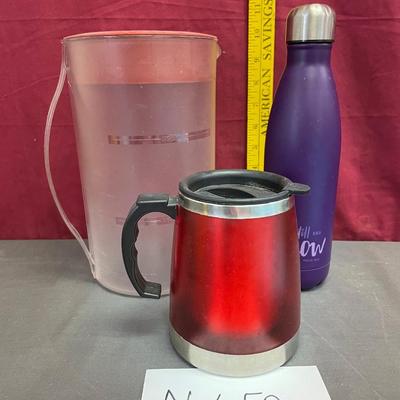 Pitcher and cups