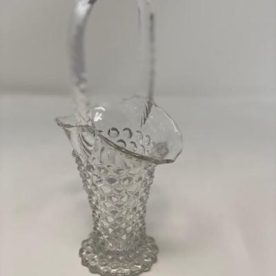 Hobnail Clear Basket 10"