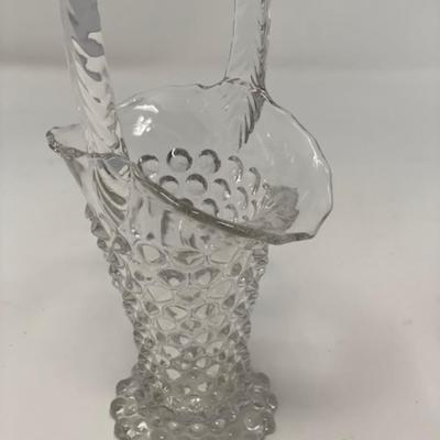 Hobnail Clear Basket 10"