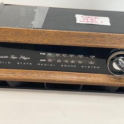 Circa 1970 Cassette Tape Player and AM/FM Radio