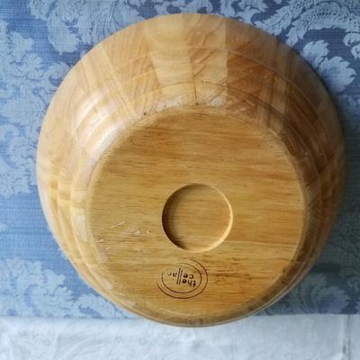 Large wooden salad bowl