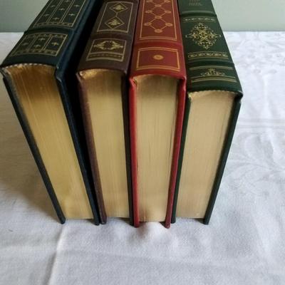 Set of 4 Classic books with gold leaf edges