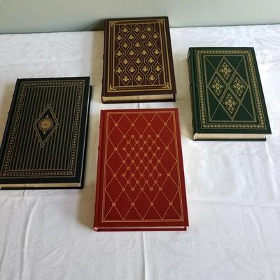 Set of 4 Classic books with gold leaf edges