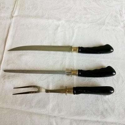 Three-piece m vintage stainless carving set