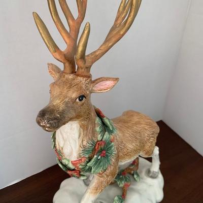 Large Fitz and Floyd Ceramic Reindeer