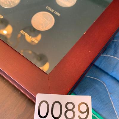 US State Quarters Collection In Large Book Form Under Glass