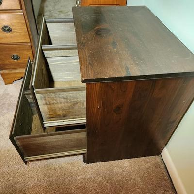 Solid Wood File Cabinet 2 drawer 29x19x27