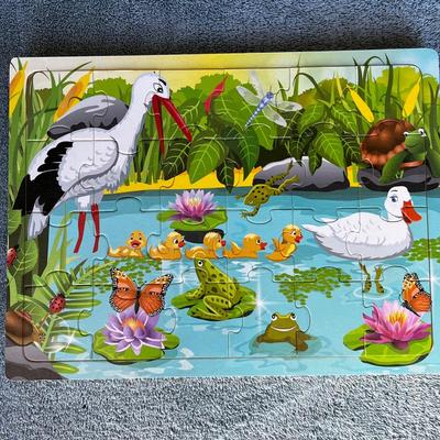 3 cardboard puzzles