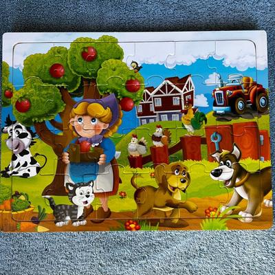 3 cardboard puzzles