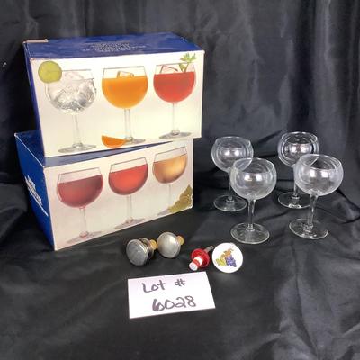 Lot. 6028. Lot of Dansk and Pfaltzgraff Wine Glasses