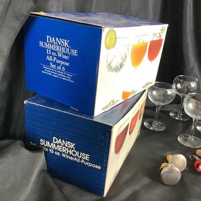Lot. 6028. Lot of Dansk and Pfaltzgraff Wine Glasses