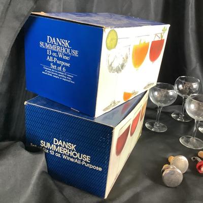 Lot. 6028. Lot of Dansk and Pfaltzgraff Wine Glasses