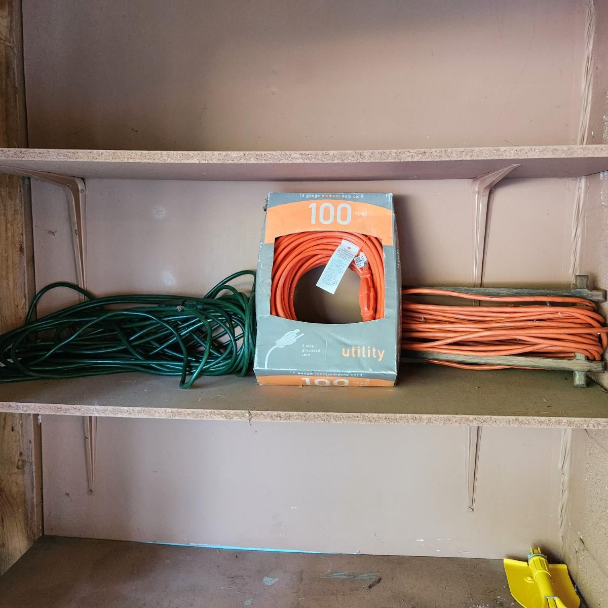 3 extension Cords indoor outdoor