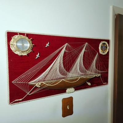 Vintage Mid Century String Nautical Art United States Coast Guard