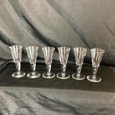 Lot. 6038. Set of Six Beautiful STEUBEN 7924 Claret Wine Glasses