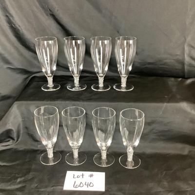 Lot. 6040 Lot of STUART  Crystal â€œ Ariel â€œ Iced Tea Glasses ( 8 )