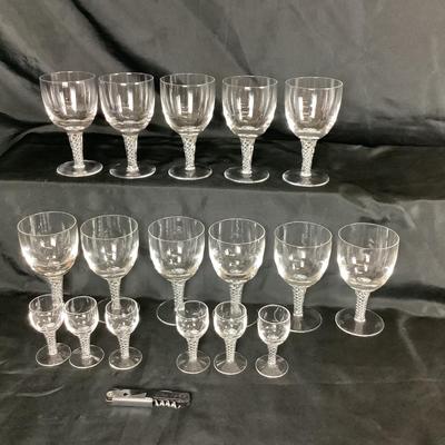 Lot. 6041 Lot of STUART Crystal â€œ Ariel â€œ Wine & Port Glasses