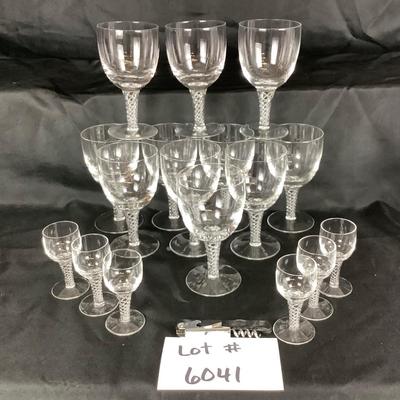 Lot. 6041 Lot of STUART Crystal â€œ Ariel â€œ Wine & Port Glasses