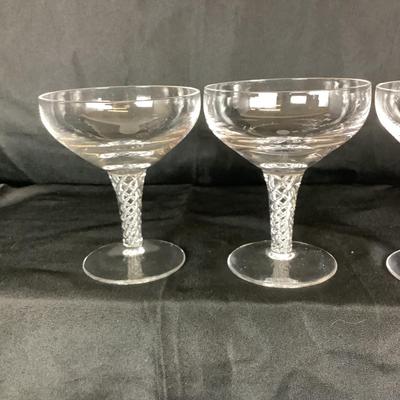 Lot. 6042. Lot of STUART Crystal â€œ Ariel â€œ Champagne Glasses