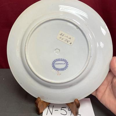 Campanula plate and stand