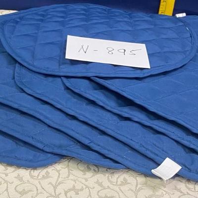 6 Blue Placemats and 1 Round