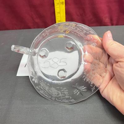 Fostoria etched glass nappy bowl