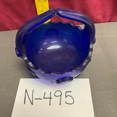 Imperial glass buttons and bows, split handle basket