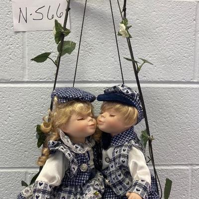Goldenvale Swinging Kissing Couple