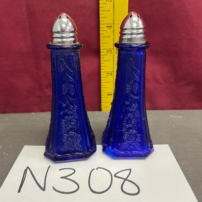 Cobalt blue salt and pepper shakers