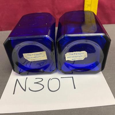 Cobalt blue salt and pepper shakers