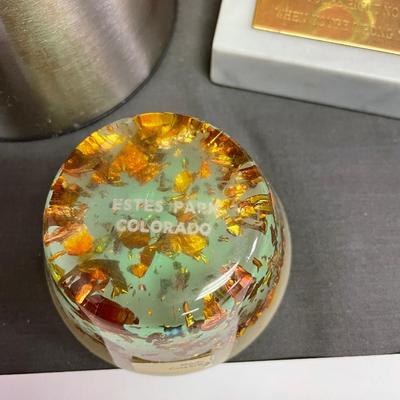Office light, paper weight and picture holder