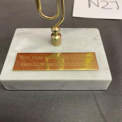 Office light, paper weight and picture holder