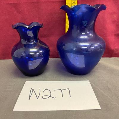 Pair of cobalt vases