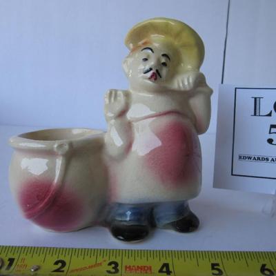 Vintage Pottery Chef Planter, Unmarked
