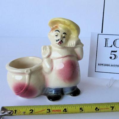 Vintage Pottery Chef Planter, Unmarked