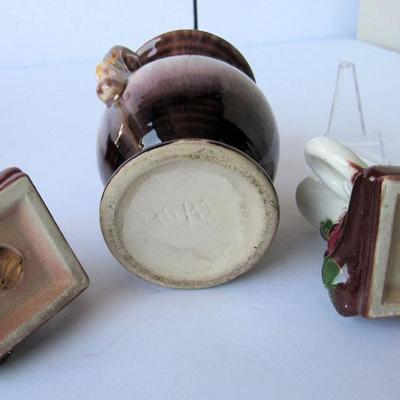 Smaller Pottery Vase and Salt/Pepper Set