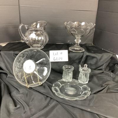 Lot. 6014. Six Piece Vintage Heisey Glassware