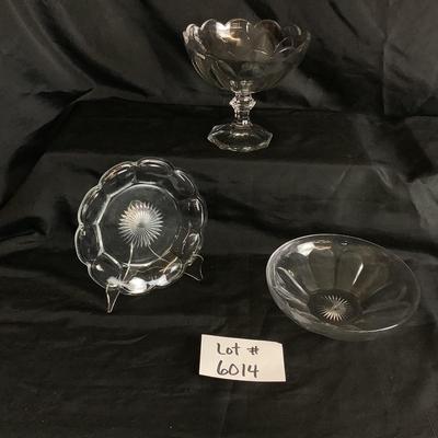 Lot. 6014. Six Piece Vintage Heisey Glassware